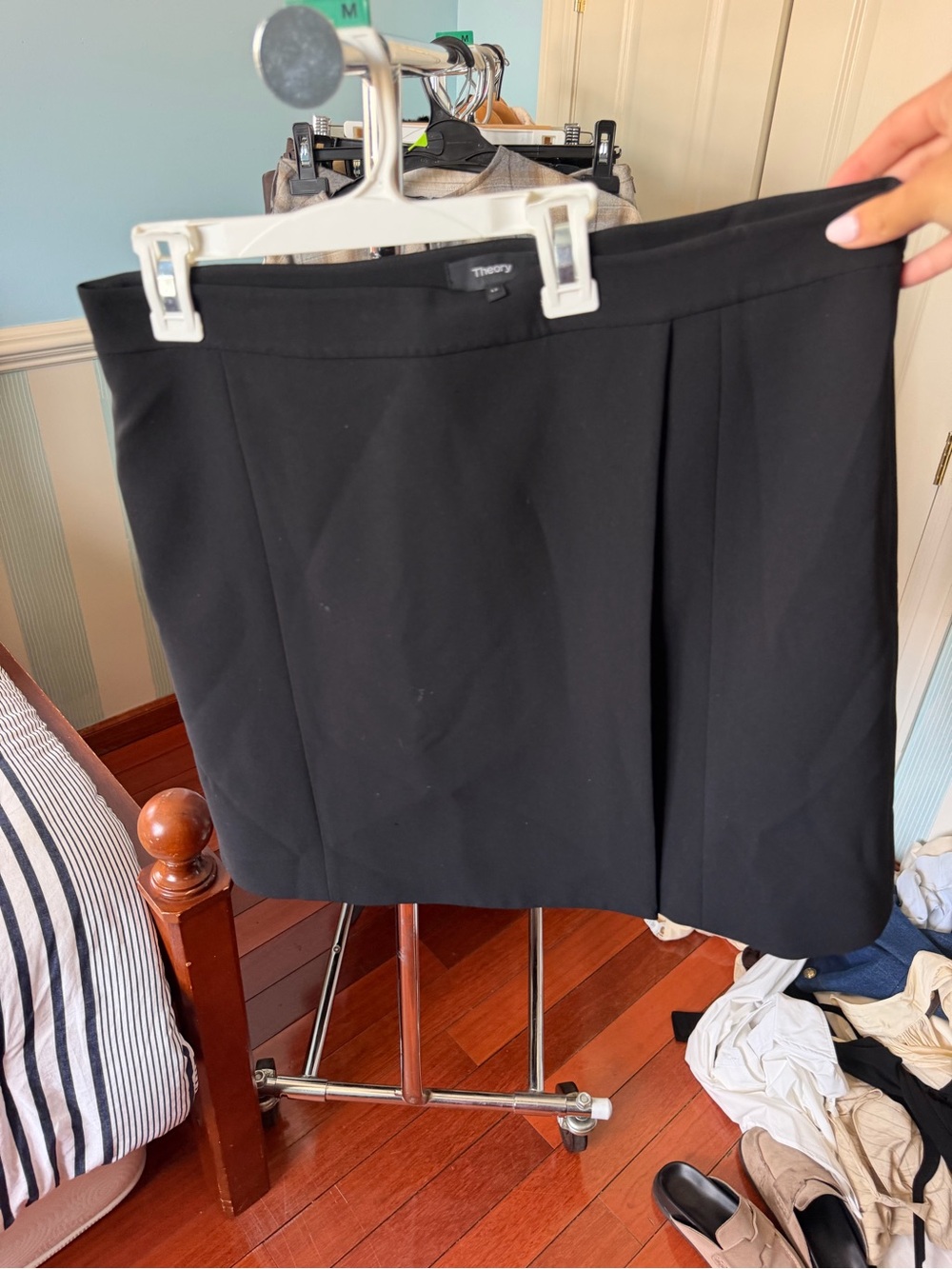 Theory Black Mini Skirt